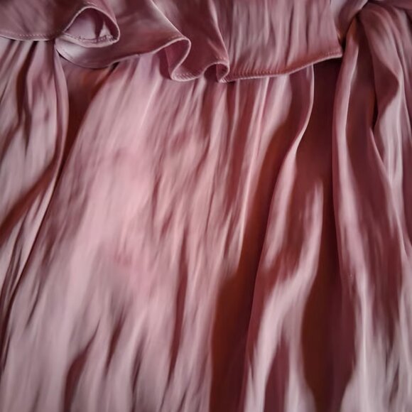 A New Day Pink Ruffle Wrap V Neck Blouse size S - Picture 6 of 6